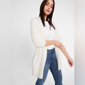 Banana Republic Petite Fuzzy Long Cardigan Sweater